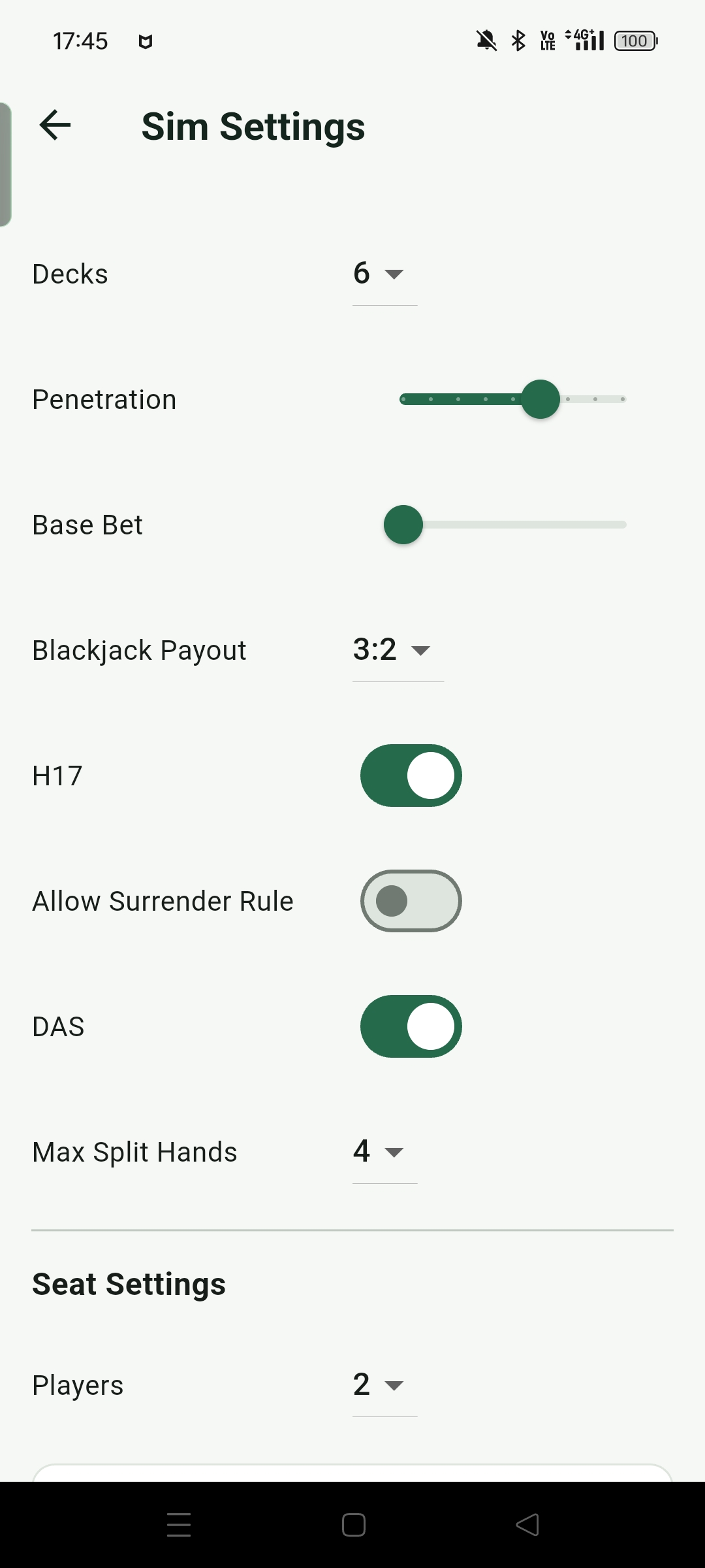 Round Stats settings can adjust game rules